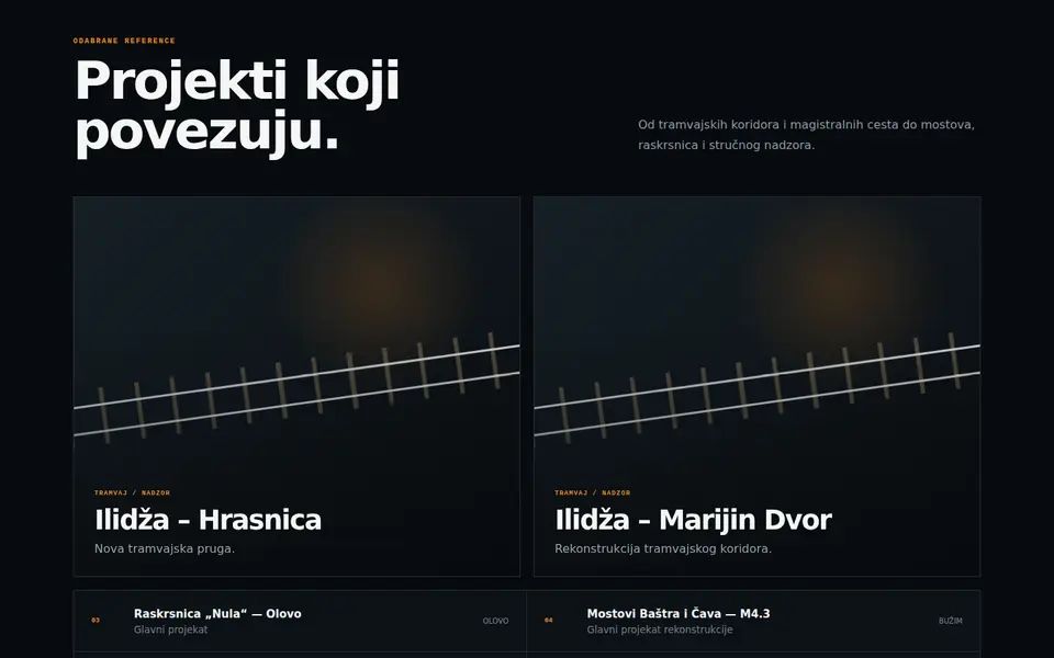 PRONASA concept: project cards for railway and tram projects